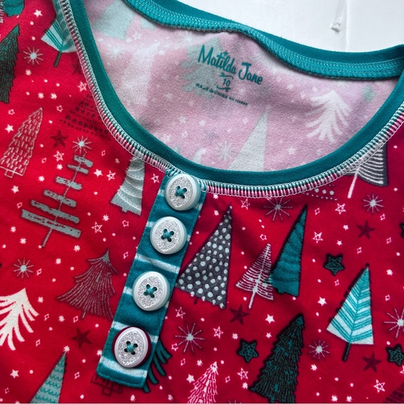 Matilda Jane Girls Klara Pajamas Holiday Christmas Trees - Picture 4 of 4